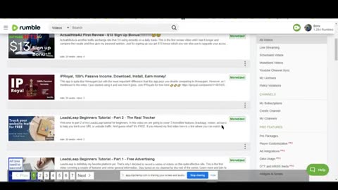 Rumble How people are Making Money Videos