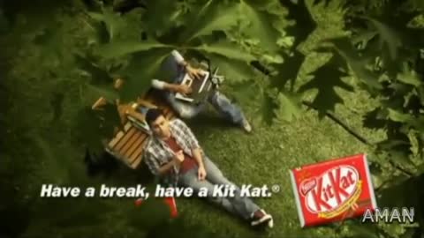 Old funny ad of kit kat