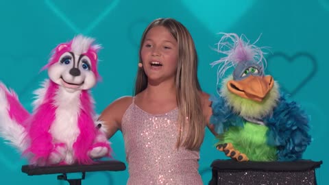 Kid ventriloquist Brynn Cummings performs mind-bending mentalism! | Qualifiers | AGT 2023