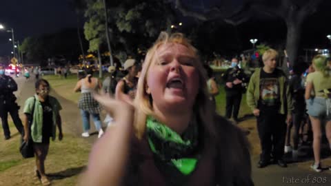 Unhinged “Pro-choice Protester in Waikiki”