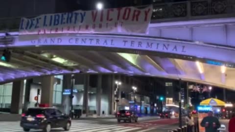 Banner Drop in Manhattan, NY