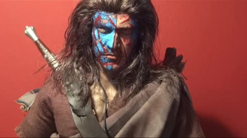 1/6 scale custom action figure William Wallace Battle Damaged Braveheart Mel Gibson head sculpt