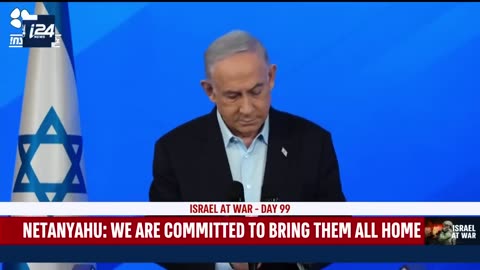 PM Netanyahu Gives A Statement, Takes Questions On The Eve Of 100th Day Of War