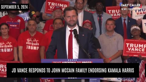 JD Vance Responds To John McCain Family Endorsing Kamala Harris