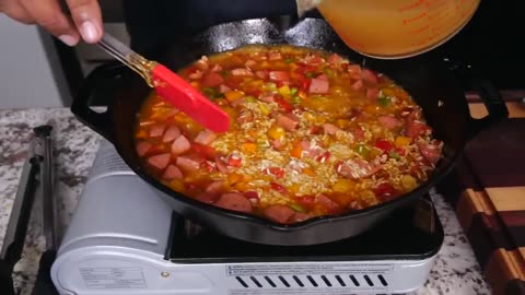 How to Cook Perfect Shrimp and Sausage Rice in Just 1 Pan!