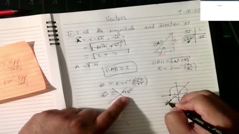 How to find magnitude and direction of a vector.