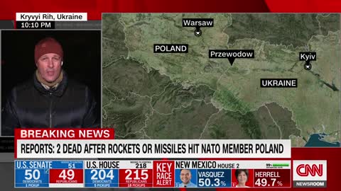 Rockets or missiles reported to have landed in Poland near Ukrainian border