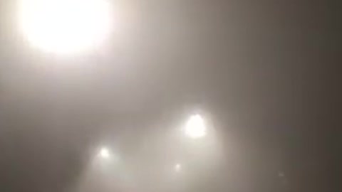 Driving at night in heavy fog, Northern Ireland