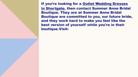 Best Outlet Wedding Dresses in Shortgate