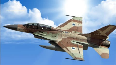 Dois caças F-16 israelenses lançam ataques com mísseis contra a Síria.