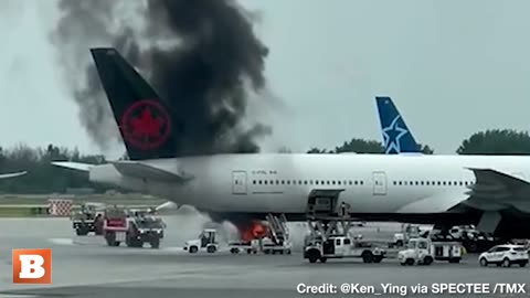 THAT'S IRONIC: WATER Truck CATCHES FIRE Next to Plane at Canadian Airport