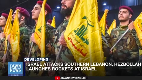 Israel Attacks Southern Lebanon, Hezbollah Launches Rockets At Israel | Dawn News English