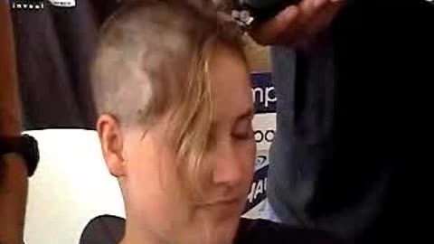 Beautiful woman headshave 2004