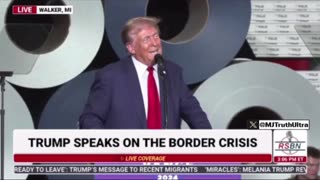 Trump Suggests he has Somebody on the Inside at ICE releasing Data As Kamala goes to Border