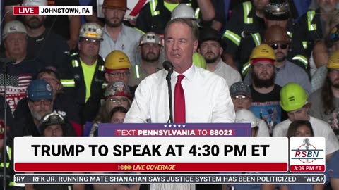 FULL SPEECH: John Joyce Speaks at Trump Rally in Johnstown, PA - 8/30/24