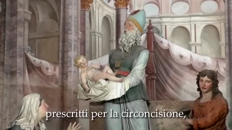 La Circoncisione al pene e l'imposizione del nome all'ebreo Gesù FIGLIO DI DIO e della Vergine Maria che nacque a Betlemme in Giudea oltre 2000 anni fa e la presentazione al tempio come scritto nel vangelo Lc2,21-32