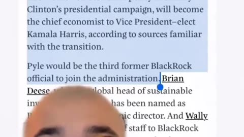 “Michael Pyle became the 3rd former BlackRock official to join the administration.”