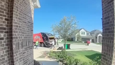 Garbage Men Have An Impromptu Sword Fight