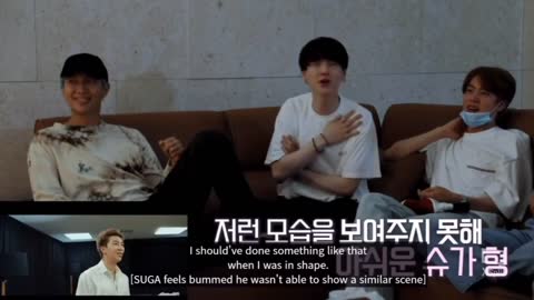 BTS reactions on Jungkook's bare body in Break The Silence_ Persona Commentary