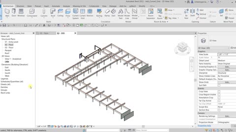 REVIT STRUCTURE 2022 LESSON 11 - CREATING CURVED GRID