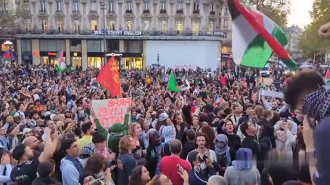 Pro Palestine rally in Paris France (Oct. 12, 2023)