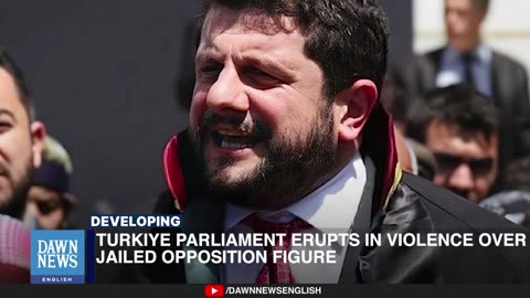 Turkiye Parliament Erupts in Violence Over Jailed Opposition Figure _ Dawn News English