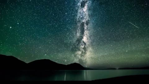 Nice Milky way glowing night view