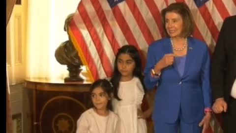 Unhinged Pelosi ELBOWS Daughter of Rep. Mayra Flores