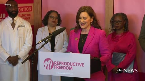 Michigan Gov. Whitmer signs bill repealing 1931 abortion ban[720p-HD]