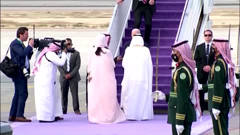 President Biden lands in Saudi Arabia