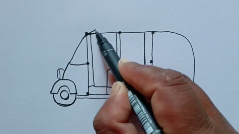 How To Draw Riksha With Dots Riksya Drawing