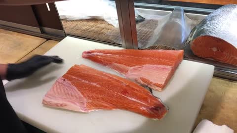 How to Cut a Salmon for Sashimi