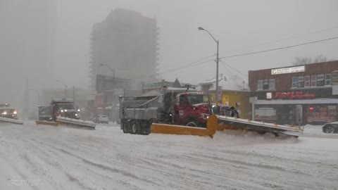 Winter Snow Storm in Toronto CANADA