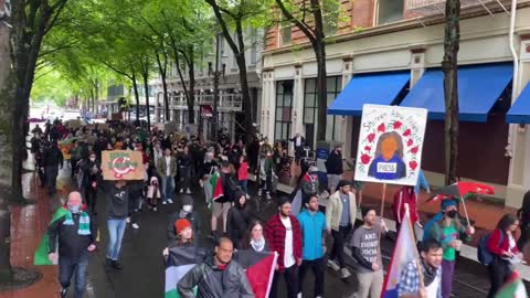 “Israel, Israel, what’d you say? How many kids have you killed today?” Chant Portland Protestors