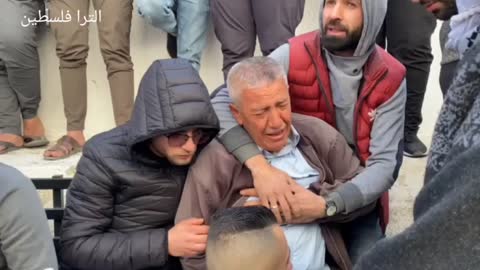 ISRAEL – The father of Palestinian martyr Mustafa Abu al-Rub, weeps for his son