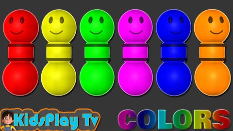 Colors for Children to Learn with 3D Bowling Game _ Colours Collection for Children _ Kids Play Tv