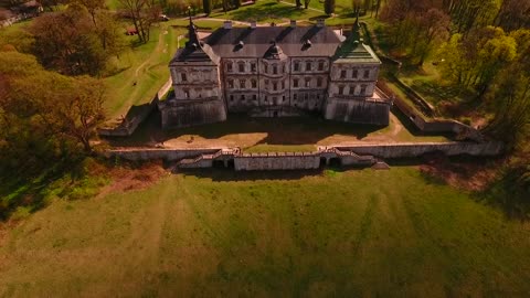 Pidhirtsi Castle Western Ukraine - taken by drone