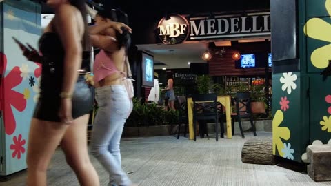 Medellin Colombia Parque's Lleras beautiful women