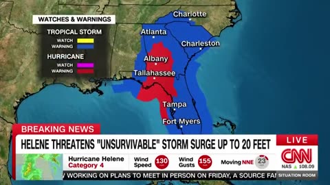 Hurricane Helene explodes to Category 4 hours from landfall