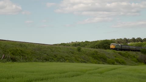 Train passing through the track