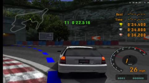 Gran Turismo 3 - License Test B-5 Gameplay(AetherSX2 HD)