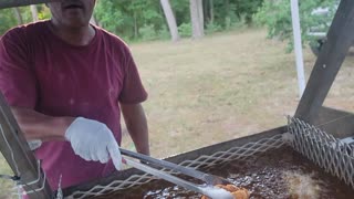 DEEP FRYING ALLIGATOR AND FROG LEGS