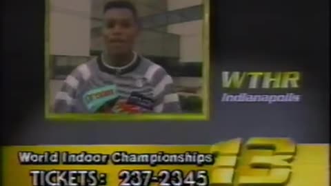 January 23, 1987 - Olympian Carl Lewis WTHR Promo for Indianapolis World Indoor Championships