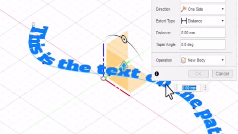 Fusion 360: Text on Path