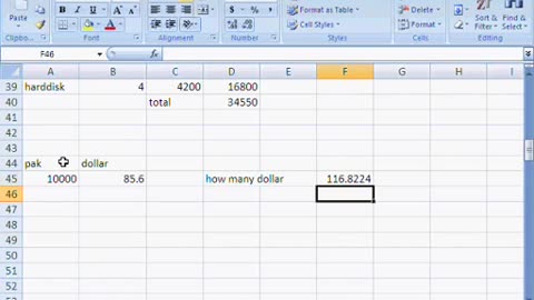 Ms. Excel Learning Tutorial - V (Hindi and URDU)