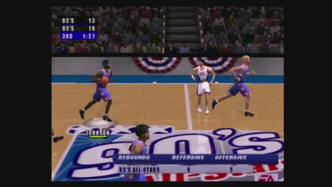 NBA Live 2001 (Ps2) 80's All-Stars vs 90's All-Stars Part3