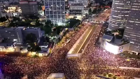 Thousands of Israeli settlers are currently protesting in the streets of Tel Aviv