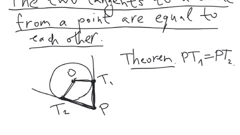 The two tangents to a circle from a point are equal to each other | plane geometry | elementary lev.