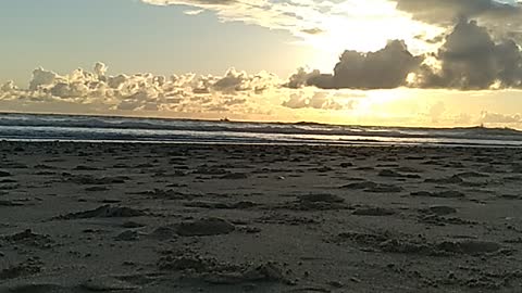 Boat in the coastal sunset