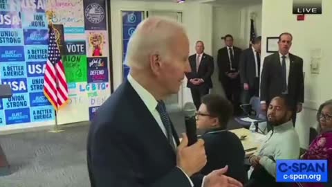 Joe Biden Walks Away from the Podium & Starts Talking in Circles